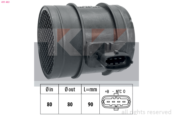 Senzor debit aer 491 483 KW